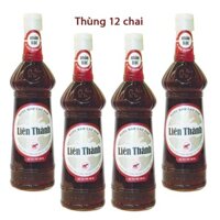 Thùng 12 Chai Nước Mắm Liên Thành Nhãn Bạc Chai 600ml