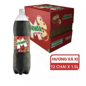 Thùng 12 chai nước ngọt Mirinda hương xá xị 1.5 lít