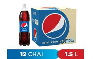 Thùng 12 chai nước ngọt Pepsi Cola 1.5 lít