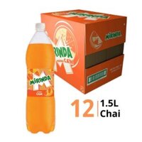 Thùng 12 chai nước ngọt Mirinda vị cam 1.5L