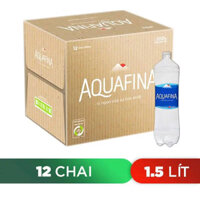 Thùng 12 Chai Nước tinh khiết Aquafina (1.5L/chai)