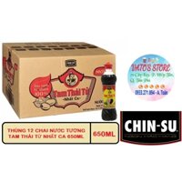 Thùng 12 chai nước tương TAM THÁI TỬ nhất ca 650ml / Lốc 6 chai nước tương TAM THÁI TỬ nhất ca 650ml