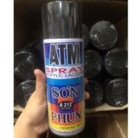 Thùng 12 Chai Sơn xịt ATM màu đen mờ A212 Flat Black (400ml/chai) Cao Cấp