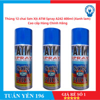 Thùng 12 chai Sơn Xịt ATM Spray A242 400ml (Xanh lam) Cao cấp Hàng Chính Hãng