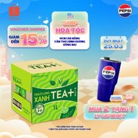 Thùng 12 Chai Trà Ô Long Xanh Tea+ (1L/chai)