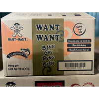 Thùng 12 Gói Bánh Gạo Rong Biển Want-Want Vị Cá Ngừ Bonito 118g - Giàu Dinh Dưỡng, Nướng Trực Tiếp
