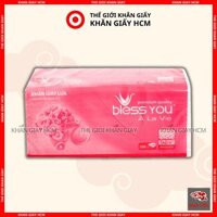 [Thùng 12 Gói] Khăn Giấy BLESS YOU, Khăn Giấy Rút Lụa 250 Tờ / 2 Lớp - Hàng Chính Hãng