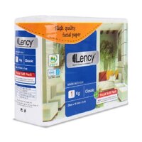 Thùng 12 gói Khăn giấy lụa Lency 1 kg cao cấp gói tiết kiệm