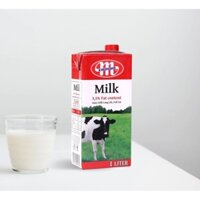 Thùng 12 hộp 1 lít sữa tươi Mlekovita Ba Lan