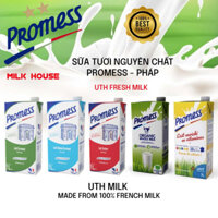 Thùng 12 Hộp 1L Sữa Nguyên Kem - Ít Béo - Tách Béo Promess Pháp