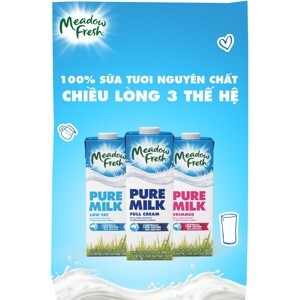 Thùng 12 hộp 1L - Sữa tươi Meadow Fresh tiệt trùng ít béo (Sữa tươi ngoại)