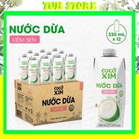 Thùng 12 Hộp 330ml Nước Dừa Xiêm Sen CoCoxim Đóng Hộp-TUH