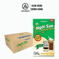 Thùng 12 hộp Creamer đặc sữa pha chế NGÔI SAO PHƯƠNG NAM 1.284Kg nhãn xanh lá – AZAGO