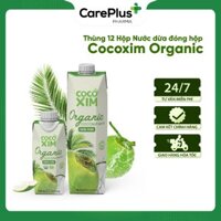Thùng 12 Hộp Nước dừa đóng hộp Cocoxim Organic dung tích 330ml/Hộp