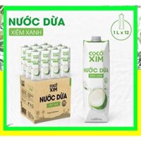[Thùng 12 Hộp] Nước Dừa Đóng Hộp Cocoxim Vị Xiêm Xanh Dung Tích 1000ml/Hộp