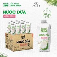 Thùng 12 Hộp Nước Dừa Xiêm Sen Cocoxim 330ml/hộp - AZAGO