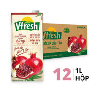 Thùng 12 hộp nước ép Vfresh vị táo 1L