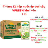 Thùng 12 hộp nước kiwi táo VFRESH 1 lít / Combo 3 hộp nước kiwi táo VFRESH 1L