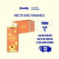 Thùng 12 hộp Nước Vfresh đào ép Necta Hộp giấy 1L