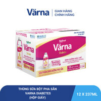 Thùng 12 hộp sữa bột pha sẵn Värna Diabetes (12 hộp giấy x 237ml) - Hỗ trợ ổn định đường huyết