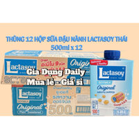 [THÙNG 12] Hộp Sữa Đậu Nành Lactasoy Thái Lan (12 hộp x 500ml).