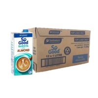 Thùng 12 hộp sữa hạnh nhân Barista So Good 1Lít béo thơm ngon sánh mịn bổ sung canxi và vitamin B