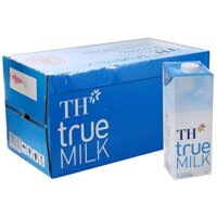 Thùng 12 hộp sữa TH true milk 1 lít có đường, ít đường , không đường