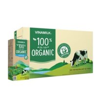 Thùng 12 hộp Sữa tươi tiệt trùng 1L Vinamilk 100% Organic không đường