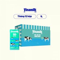 Thùng 12 Hộp Sữa tươi tiệt trùng Vinamilk 100% Không đg