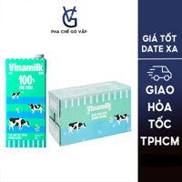 Thùng 12 hộp Sữa tươi tiệt trùng Vinamilk 100% không đường Hộp giấy 1L