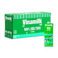 Thùng 12 hộp sữa tươi tiệt trùng Vinamilk 100% Có đường 1 Lít (Trên 1 tuổi)