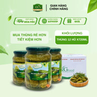 Thùng 12 Hũ Dưa Chuột Bao Tử F&G Food Size 6-9 AN'N FOOD, Hũ Lớn 720gr Ăn Kèm Thịt Nướng, Làm Gỏi Trộn