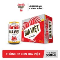 Thùng 12 lon bia Bia Việt 330ml