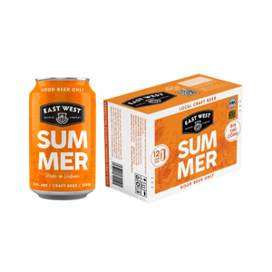Thùng 12 lon bia East West Summer Hefeweizen 330ml