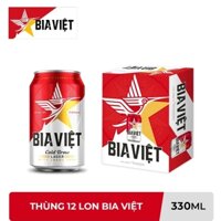 THÙNG 12 LON BIA VIỆT 330ML