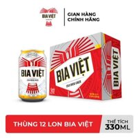 Thùng 12 lon Bia Việt 330ml/ lon