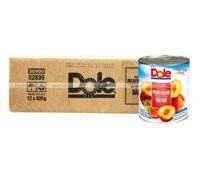 Thùng 12 Lon Đào Ngâm Đường Dole 820g – Box 12 Cans of Peach Halves in Syrup