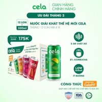 Thùng 12 lon nước giải khát thế hệ mới cela mix 4 vị (320ml/lon)