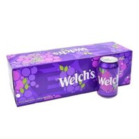 Thùng 12 lon nước ngọt có ga Welch’s vị nho của Mỹ