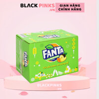 Thùng 12 lon nước ngọt Fanta hương soda kem trái cây lon 320ml