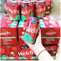 Thùng 12 lon Nước Ngọt Welch’s Soda - Hàng Mỹ ( lon / 355 ml ) 3 vị ( Nho Tím / Dâu / sparkling fruit punch soda )