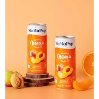 Thùng 12 lon nước trái cây sparkling MaMaPop mix 5 vị (330ml/lon)
