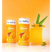 Thùng 12 lon nước trái cây sparkling MAMAPOP vị Xoài Kiwi (330ml/lon)