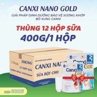 THÙNG 12 LON Sữa bột Canxi Tốt Xương Khớp Cho Người Già Canxi Nano Gold Chính Hãng 400g