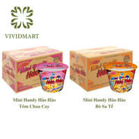 [THÙNG 12 LY]-ACECOOK- Mì ly mini Handy Hảo Hảo 2vị: Tôm Chua Cay, Bò Sa Tế (47-53g/ly) Mì Ly Mini Hảo Hảo Mini Handy ly