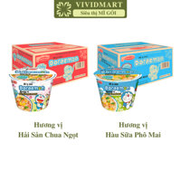 [THÙNG 12 LY] - ACECOOK - Mì ly mini Doraemon 2 vị: Hải Sản Chua Ngọt, Hàu Sữa Phô Mai (48-53g/ly) -  Mì ly Doremon