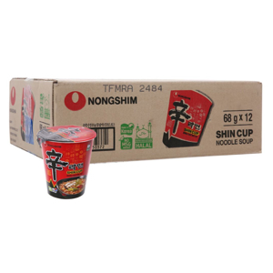 Thùng 12 ly mì cay Nongshim Shincup 68g