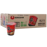 Thùng 12 ly mì cay Nongshim Ramyun kim chi 68g