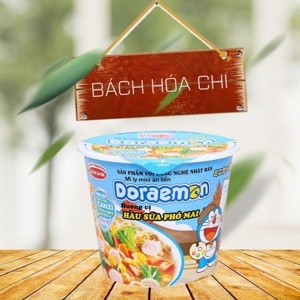 Thùng 12 ly mì mini Doraemon hàu sữa phô mai 48g
