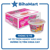 [THÙNG 12 TÔ] - ACECOOK - Mì tô trộn Handy Hảo Hảo hương vị Tôm chua cay - 93g/tô